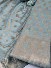 Woven Chanderi Unstitched Suit With Dupatta